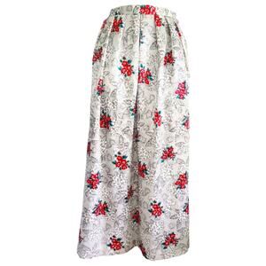 VINTAGE floral skirt Innervisions white pink black size 10